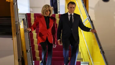 French President Emmanuel Macron and his wife, Brigitte