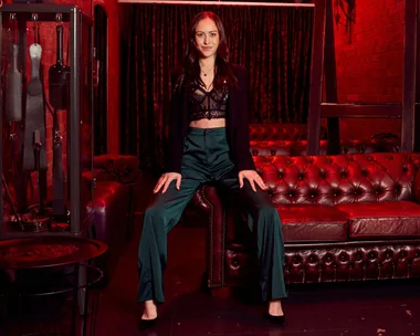 Jess Cattelly photographed at swingers club Our Secret Spot